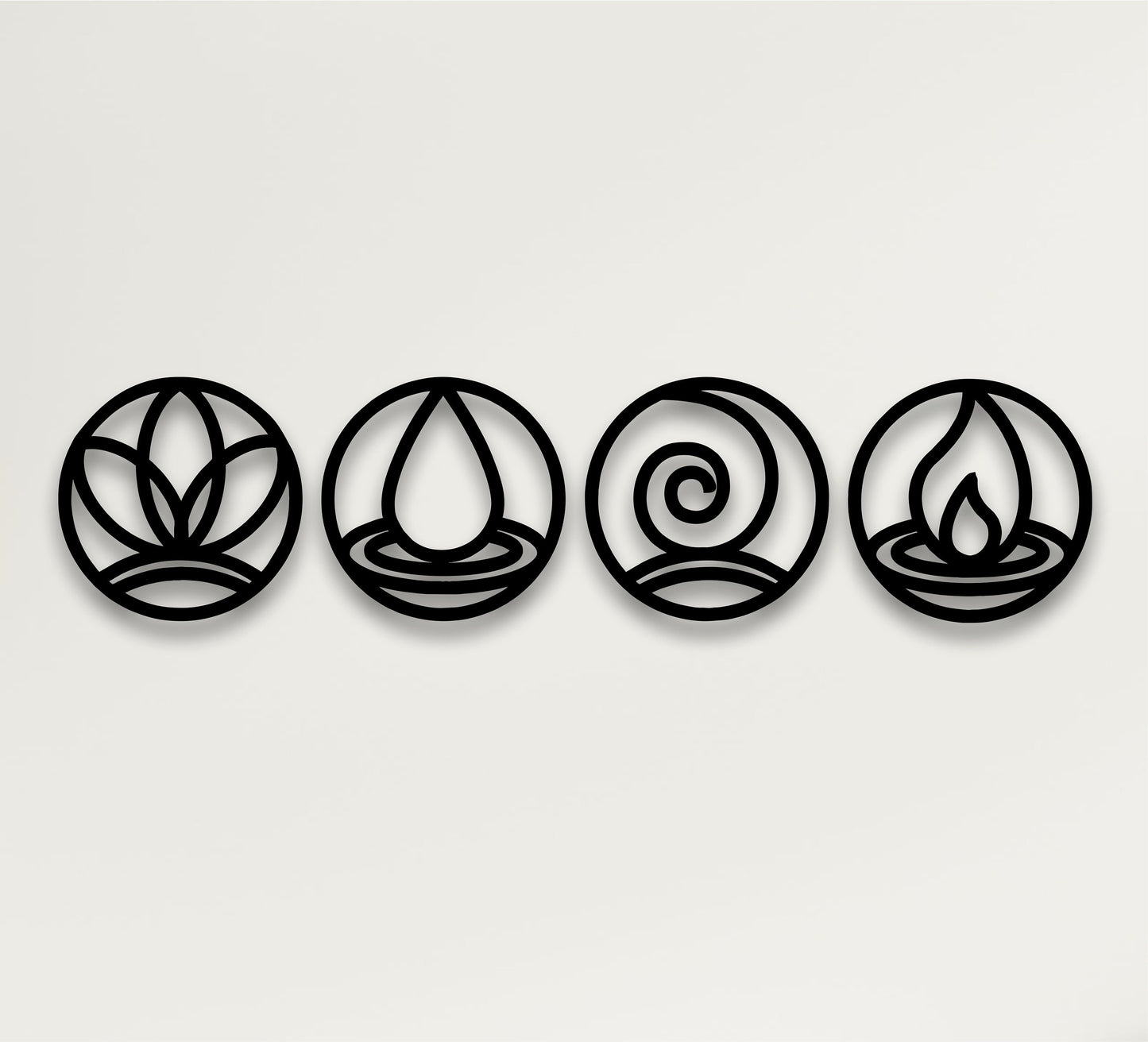 4 Elements Wall Art  Decor - Earth, Fire, Water & Air : Style - 3