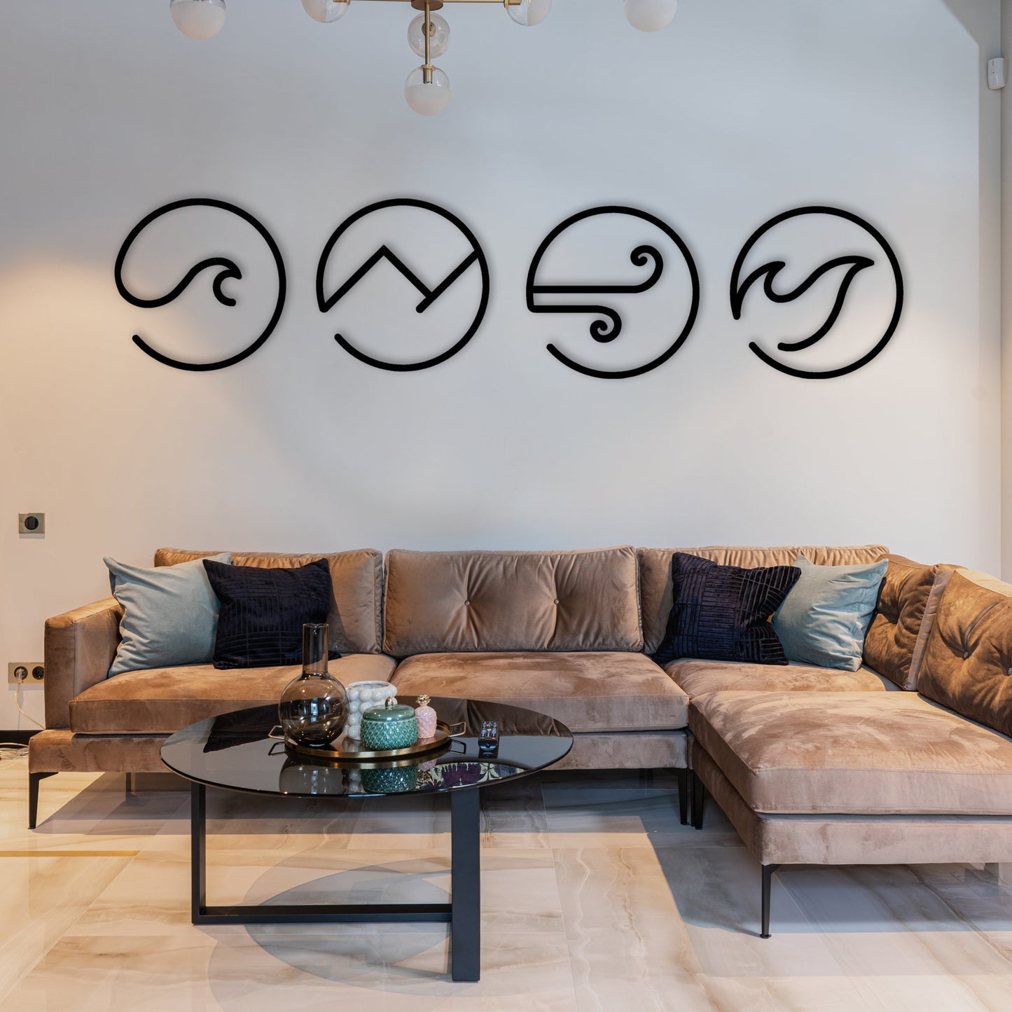 4 Elements Wall Art Decor - Earth, Fire, Water & Air : Style - 5