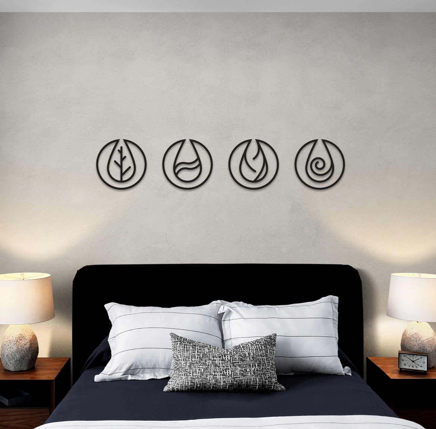 4 Elements Wall Art Decor - Earth, Fire, Water & Air : Style - 6