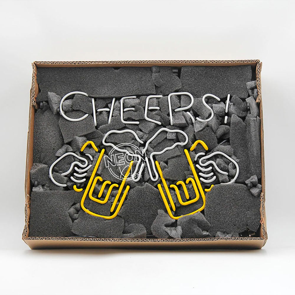 Cheers Bar Glass Neon Sign