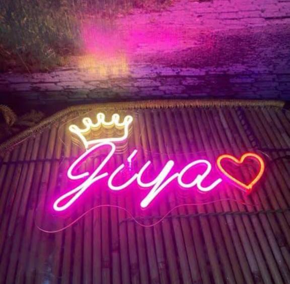 Jiya neon sign
