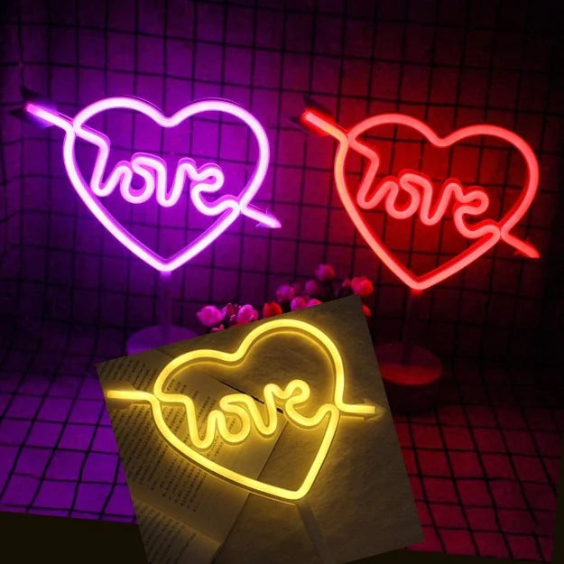 Cupid Love Mini Neon LED Sign – Lets Custom Studio - Custom Neon Signs