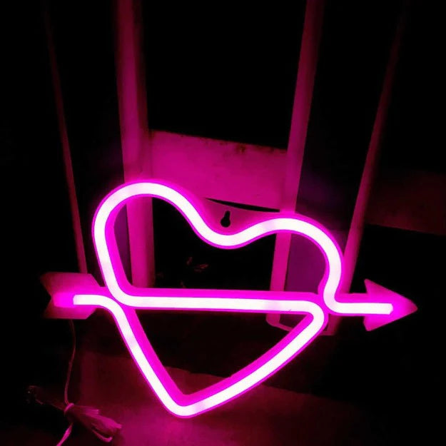 Cupid Heart Mini Neon Sign