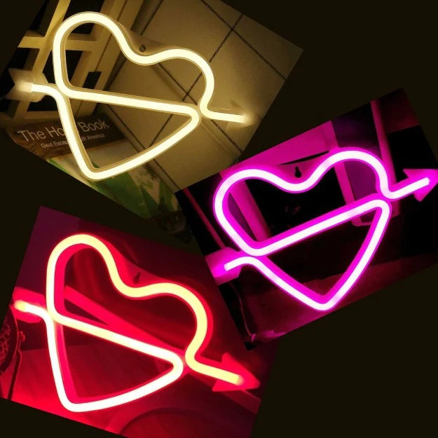 Cupid Heart Mini Neon Sign