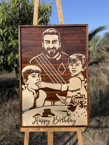 Photo Carving On Wood