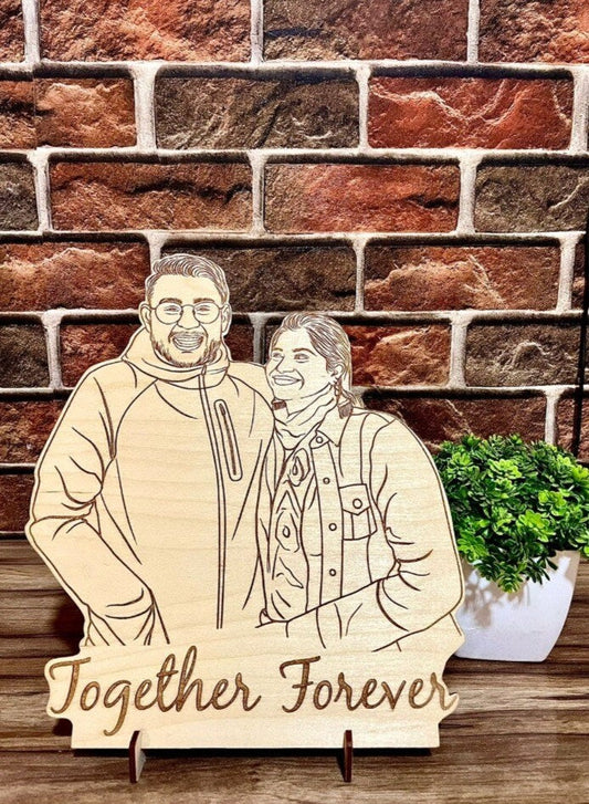 Wooden Engraved Standee