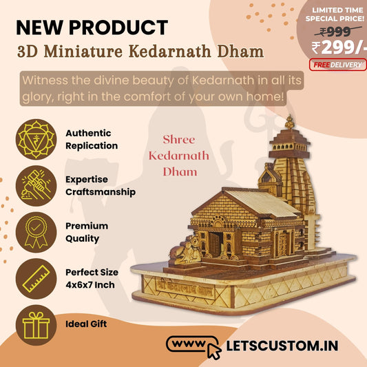 Kedarnath Dham 3D Miniature