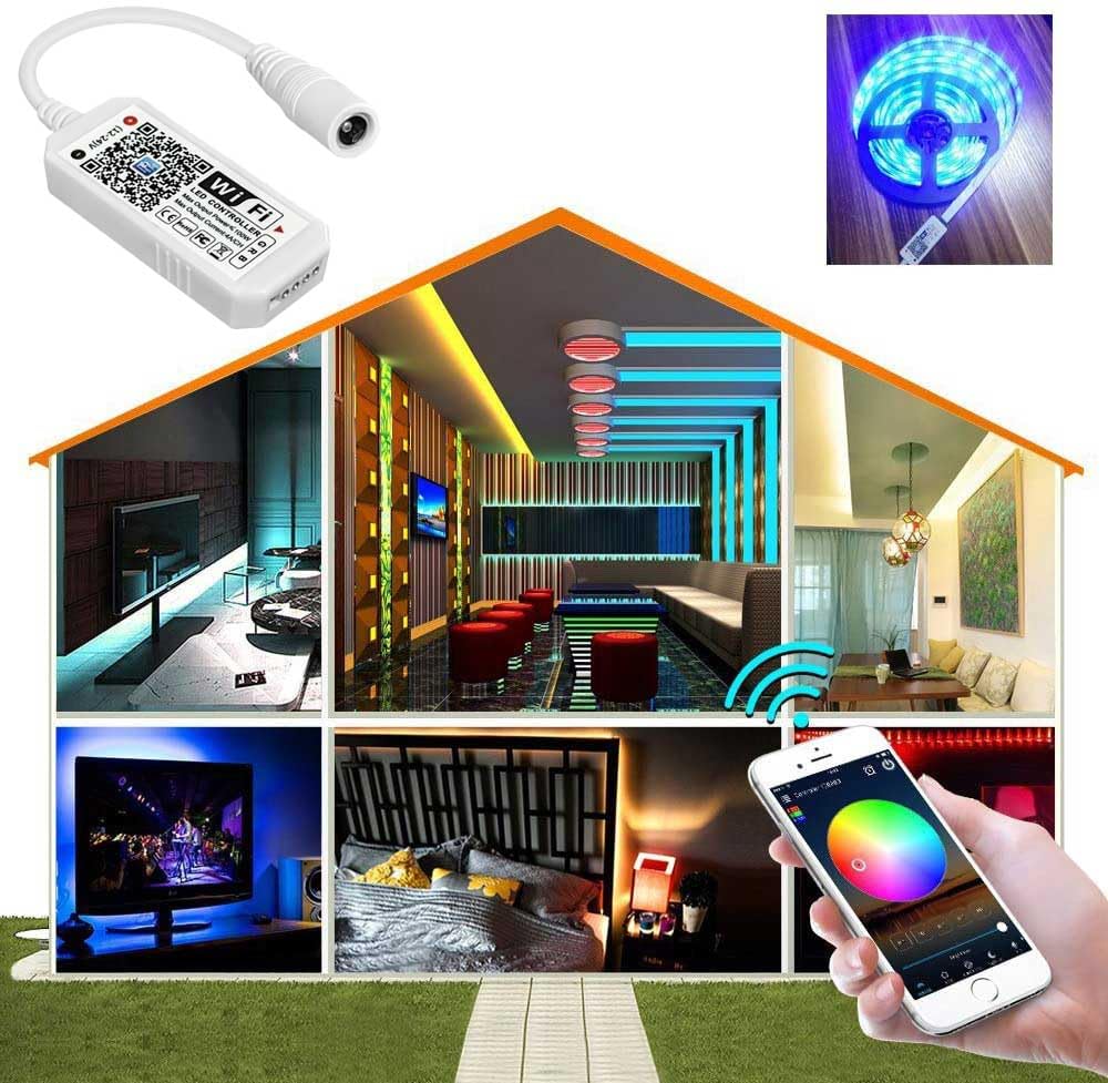 RBG Wifi Controller - WIFI Wireless Smart Controller With Free App via IOS or Android Smartphone