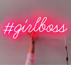 #girlboss pink Neon Sign