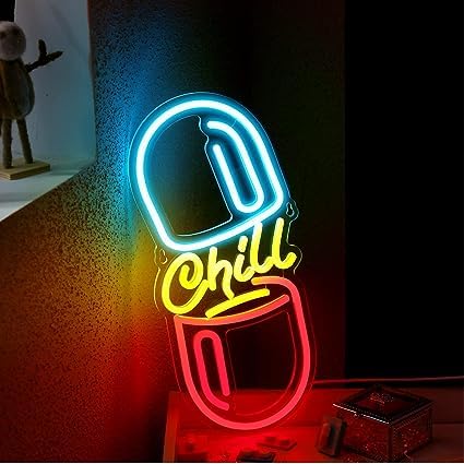 Neon Sign Chill Pill Light