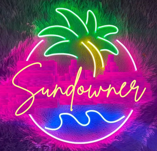 Sundowner - Customize Beach Style Logo Neon + 5 Meter Multicolor Neon Strip + Adapter