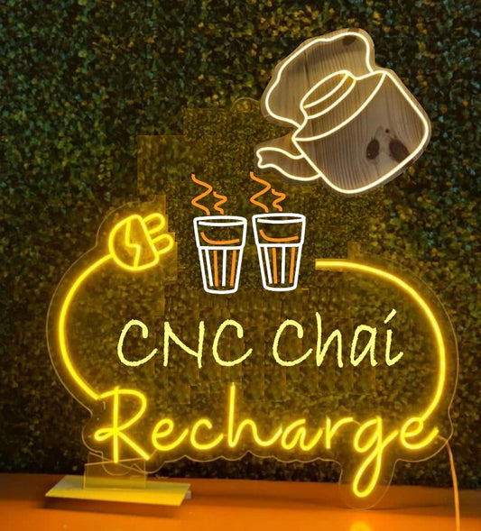 CNC Chai Recharge Neon Sign