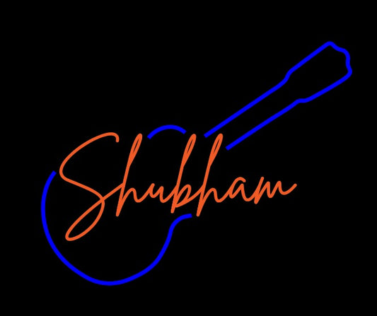Shubham With Guitar Neon Sign
