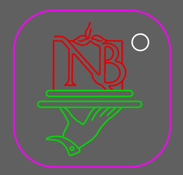NB Cake Logo Neon Sign
