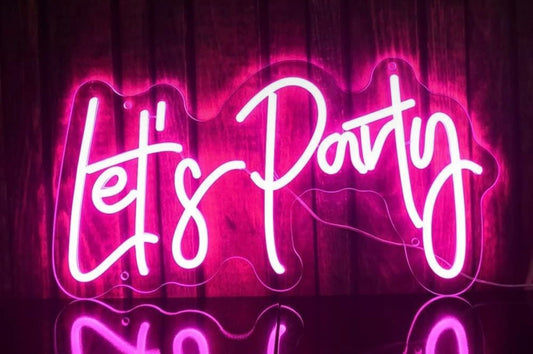 Let's Party Decor Neon Sign