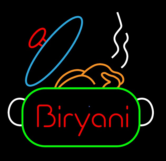 Biryani Logo Neon Sign