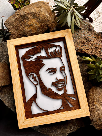 Wooden LED Laser Cut Photo Frame Box