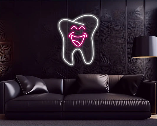 Tooth Smile Neon Sign For Dental Clinic