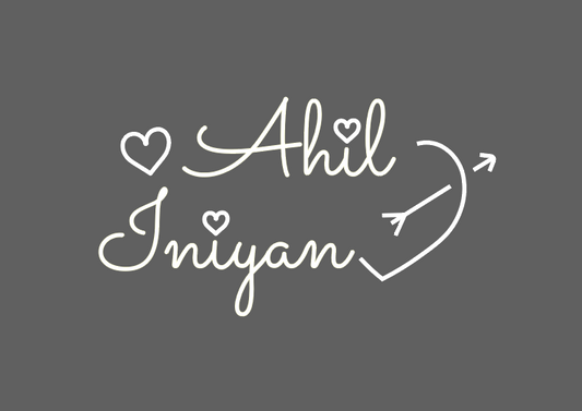 Ahil Iniyan Couple Name (Multicolor )Neon Sign