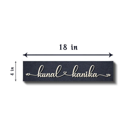 Personalized Sleek Couple Name Plate