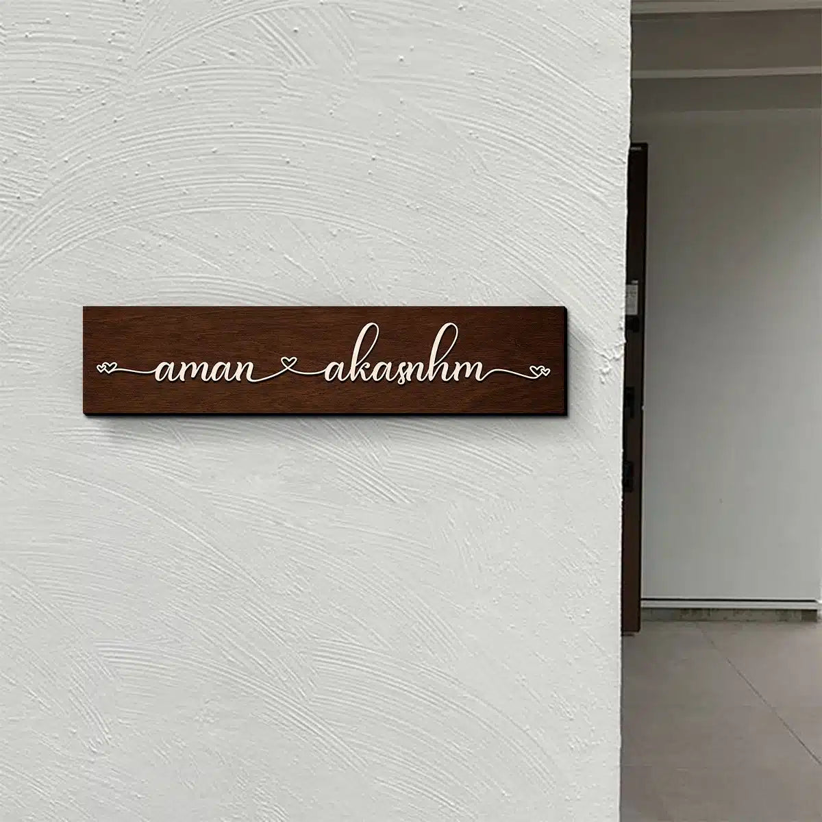 Personalized Sleek Couple Name Plate