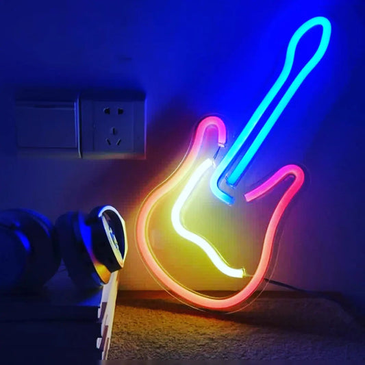 Guitar Neon Sign - 24 Inches Height