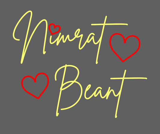 Nimrat ♥ Beant - Couple Name Neon Sign