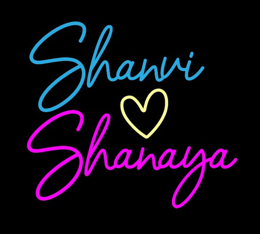 Shanvi ♥ Shanaya Couple Neon Sign