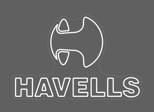 Havells Logo + MES Text Neon Sign