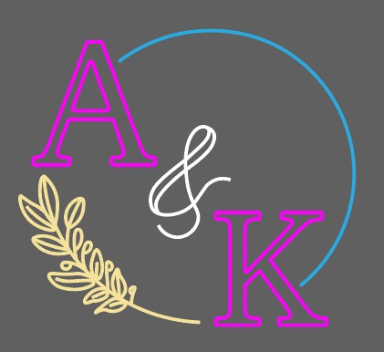 A & K Couple Name Initials Neon Sign