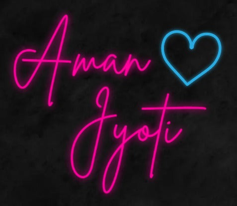 Aman & Jyoti Couple Neon Sign