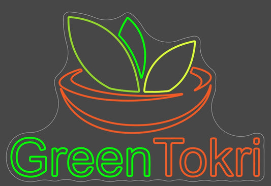 Green Tokri Logo Neon Sign