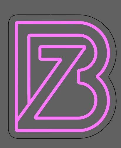 B7 Custom Neon Logo