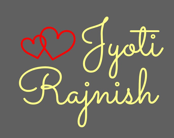 Jyoti Rajnish Couple Neon Sign