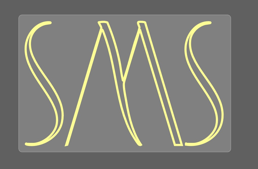 SMS - SHIVI MAKEOVER STUDIO & ACAD. Logo Neon Sign