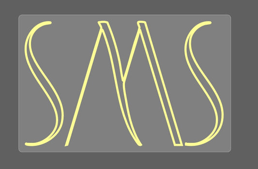 SMS - SHIVI MAKEOVER STUDIO & ACAD. Logo Neon Sign