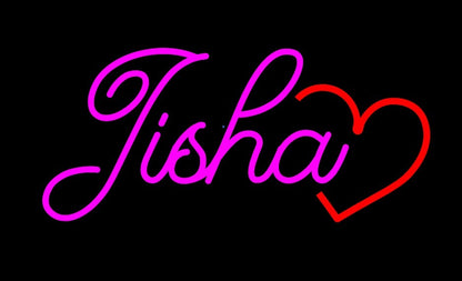 Daivya & Jisha Custom Name Neon Sign