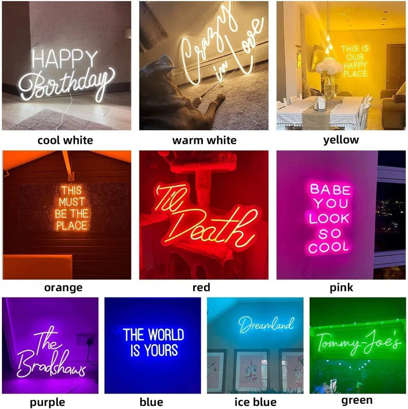 Happy Anniversary Neon Sign (Style 4)
