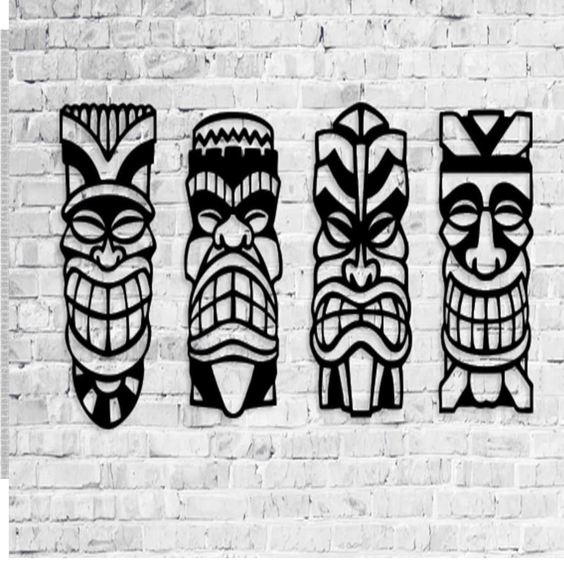 Tiki Mask Tribal Hawaiian Traditional Design