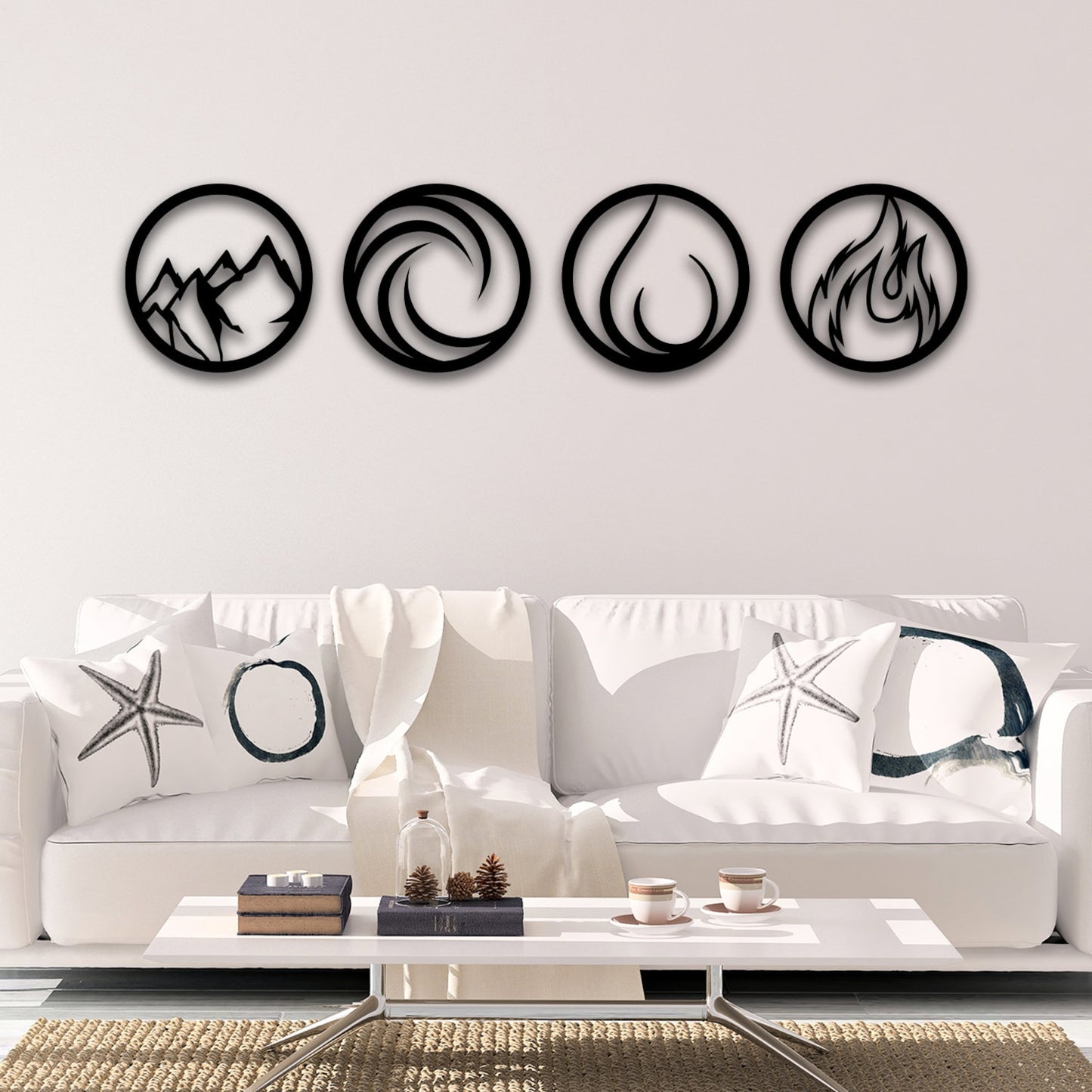 4 Elements Wall Art  Decor - Earth, Fire, Water & Air : Style - 4