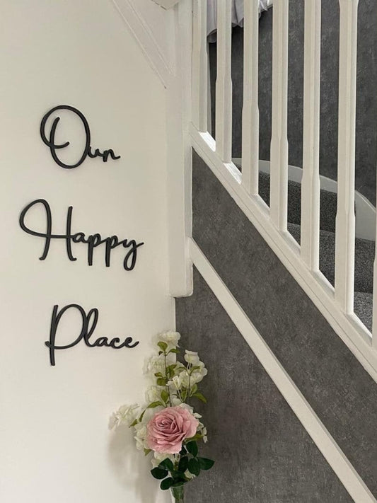 Our Happy Place Plaque Sign : Type - 1