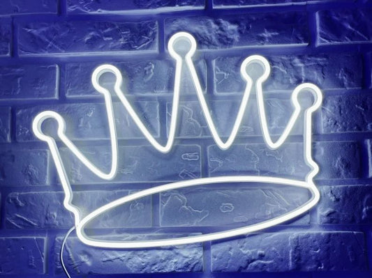 King Crown Neon Sign for Selfies