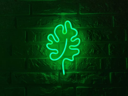 Monstera Green Leaf Neon Sign Gift