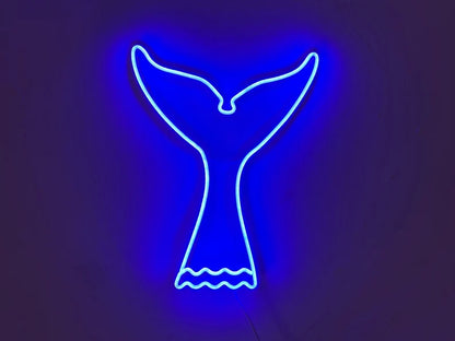 Ocean Vibes: Whale Tail Neon Signs