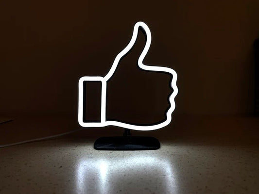 Like Thumb Up Neon Sign - Thumbs Up Desk Light