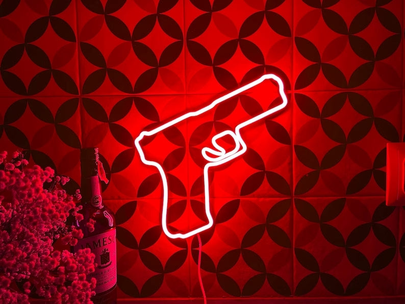 Pistol Gun LED Neon Signs