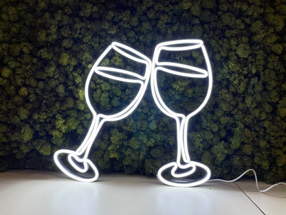 Wine Glass Neon Sign For Bar And Restaurant
