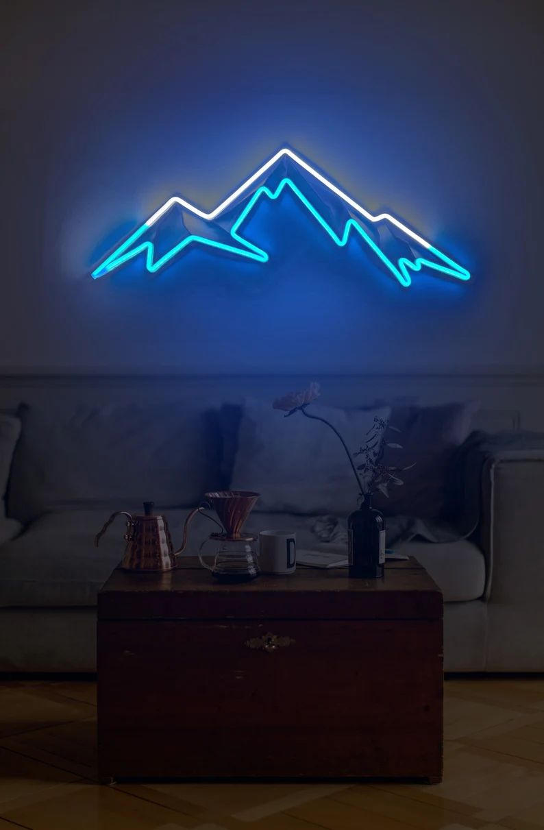 Mountain Neon Sign - Landscape Neon Sign Art
