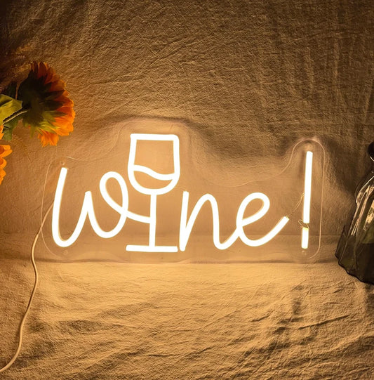 Wine Glass Neon Sign For Bar, Hotels, Clubs & Pubs