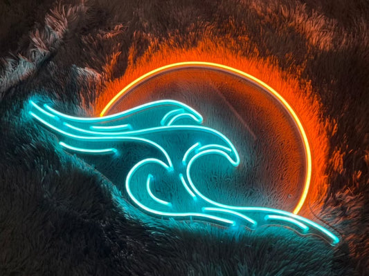 Sun With Ocean Wave Led Neon Sign